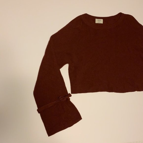 Aritzia Wilfred Maroon Wool Sweater - Women’s Size Small - Picture 3 of 7